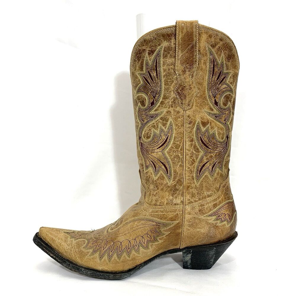 Corral Boots Style R1964 with antique saddle crackle leather Women’s Size 11 M - Picture 5 of 16